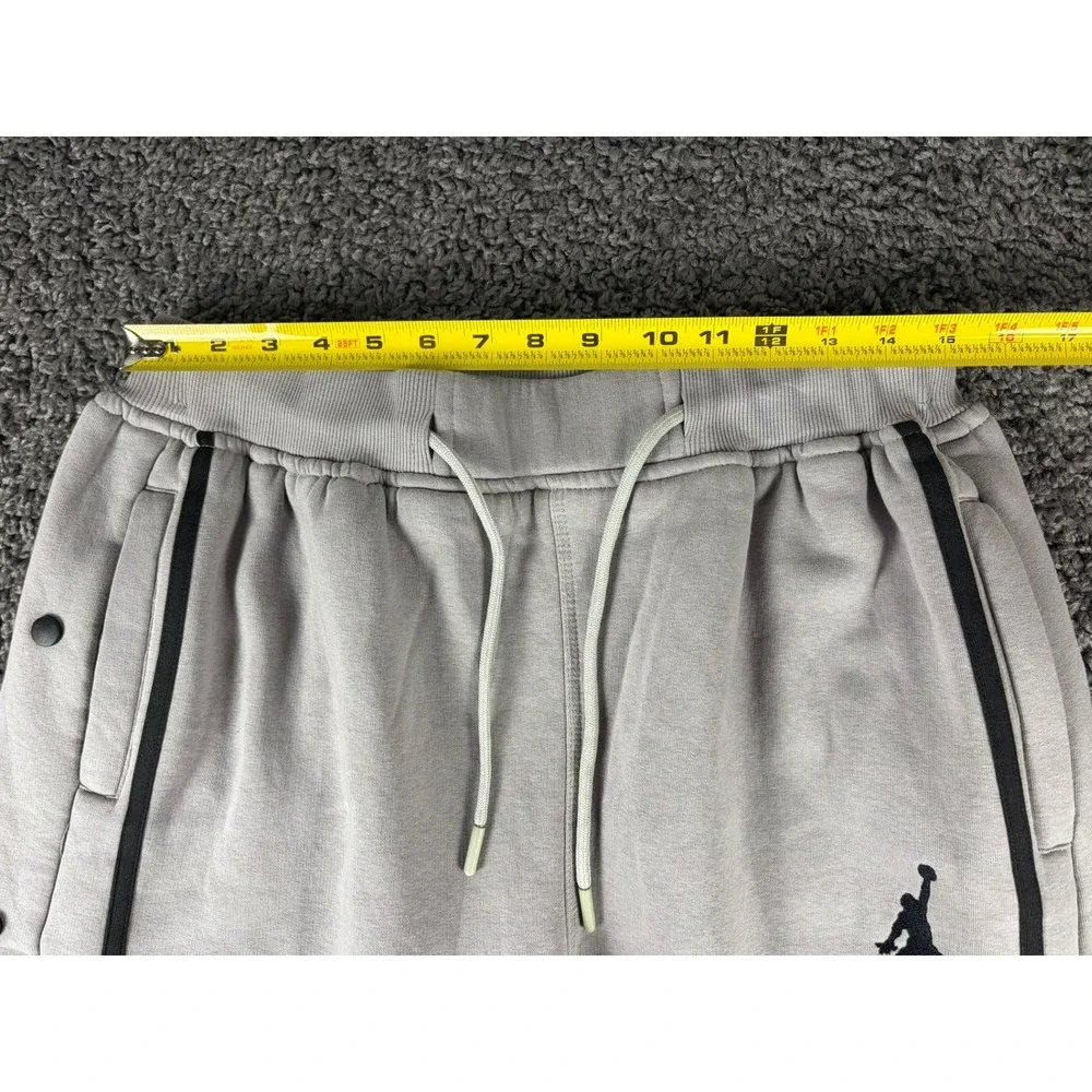Jordan Flight Club Mens Snap Away Sweat Pants Grey Black Stripe 30x29 Jumpman
